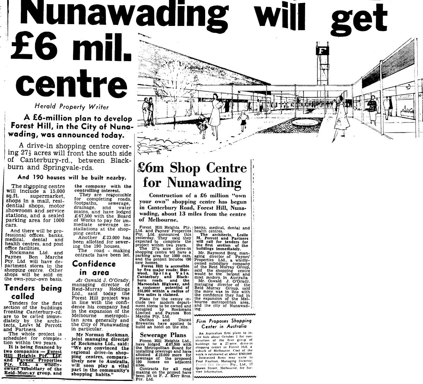 Old newspaper clippings reporting a case